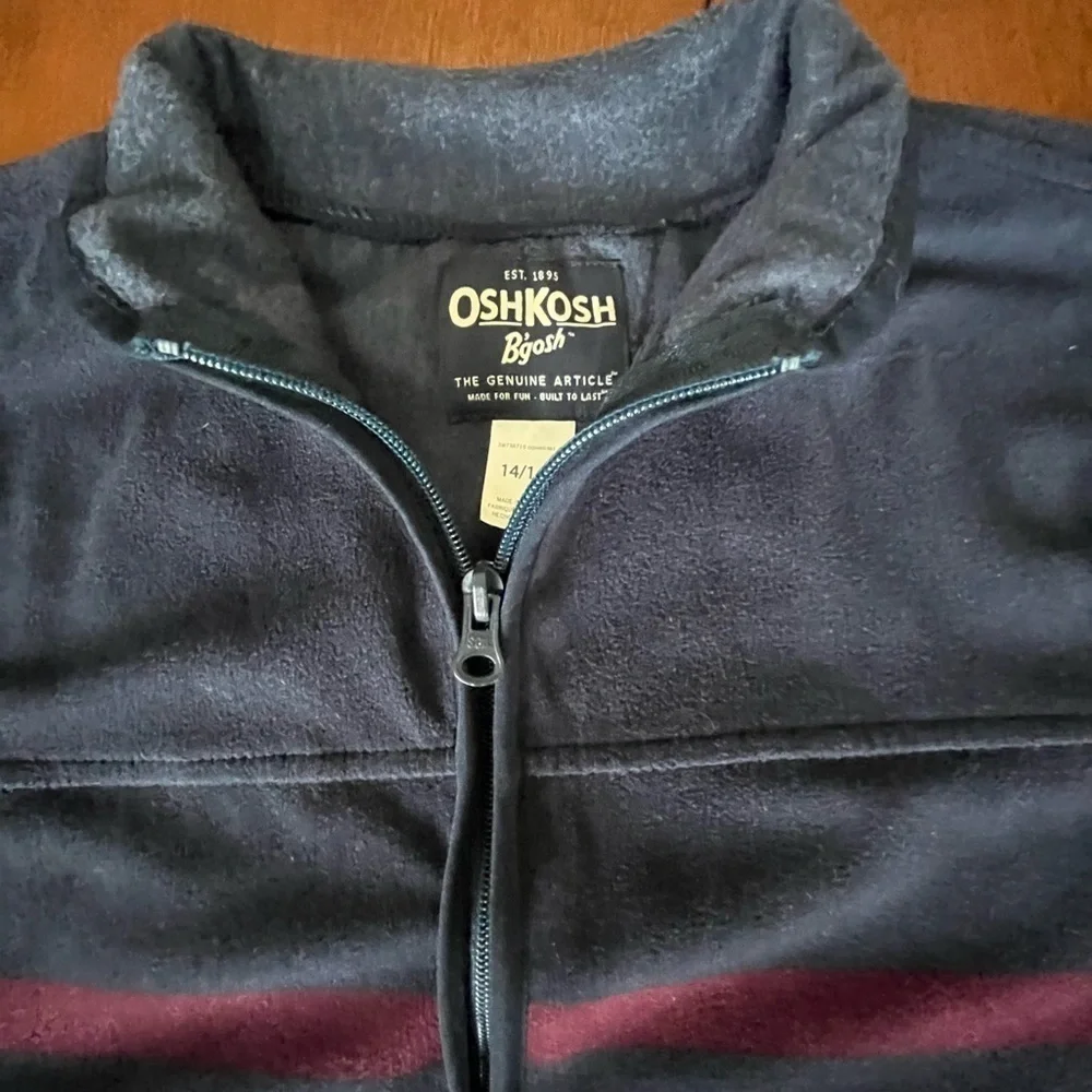 🇺🇸Boys OshKosh full zip microfiber light jacket